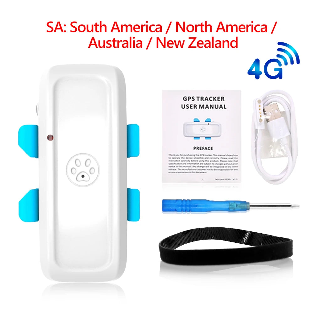 New Real 4G Pet GPS Tracker Tk911Pro Realtime Tracking Dog Animal Finder TKSTAR LTE GSM GPS Locator Crawler Geo-Fence Free APP
