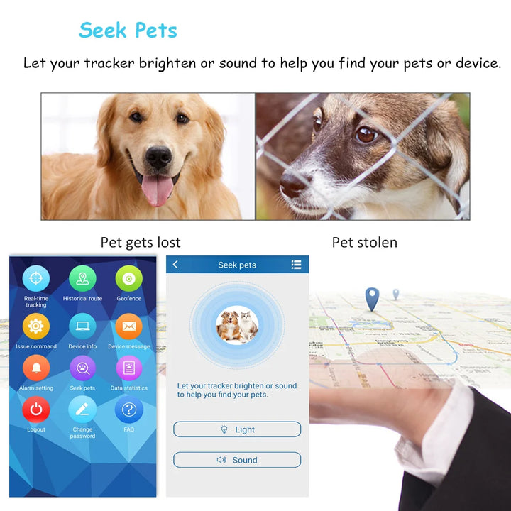 New Real 4G Pet GPS Tracker Tk911Pro Realtime Tracking Dog Animal Finder TKSTAR LTE GSM GPS Locator Crawler Geo-Fence Free APP