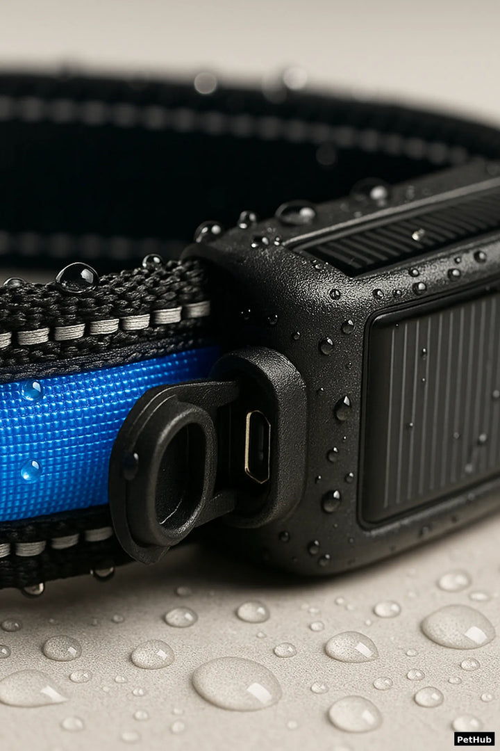 Collar LED Recargable para Perros – Seguridad Nocturna con Estilo